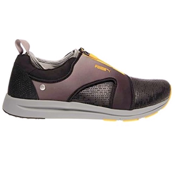 PUMA HAAST DIP DYE MENS TENNIS SHOES, SNEAKERS, BLACK YELLOW & GREY, SIZE 11 - Picture 5 of 16